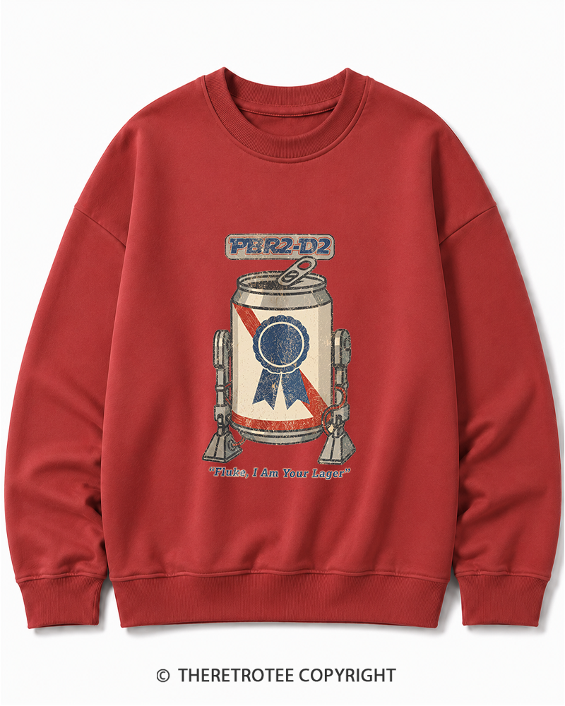 TheRetroTee I Am Your Lager 1980s Cotton Sweatshirt