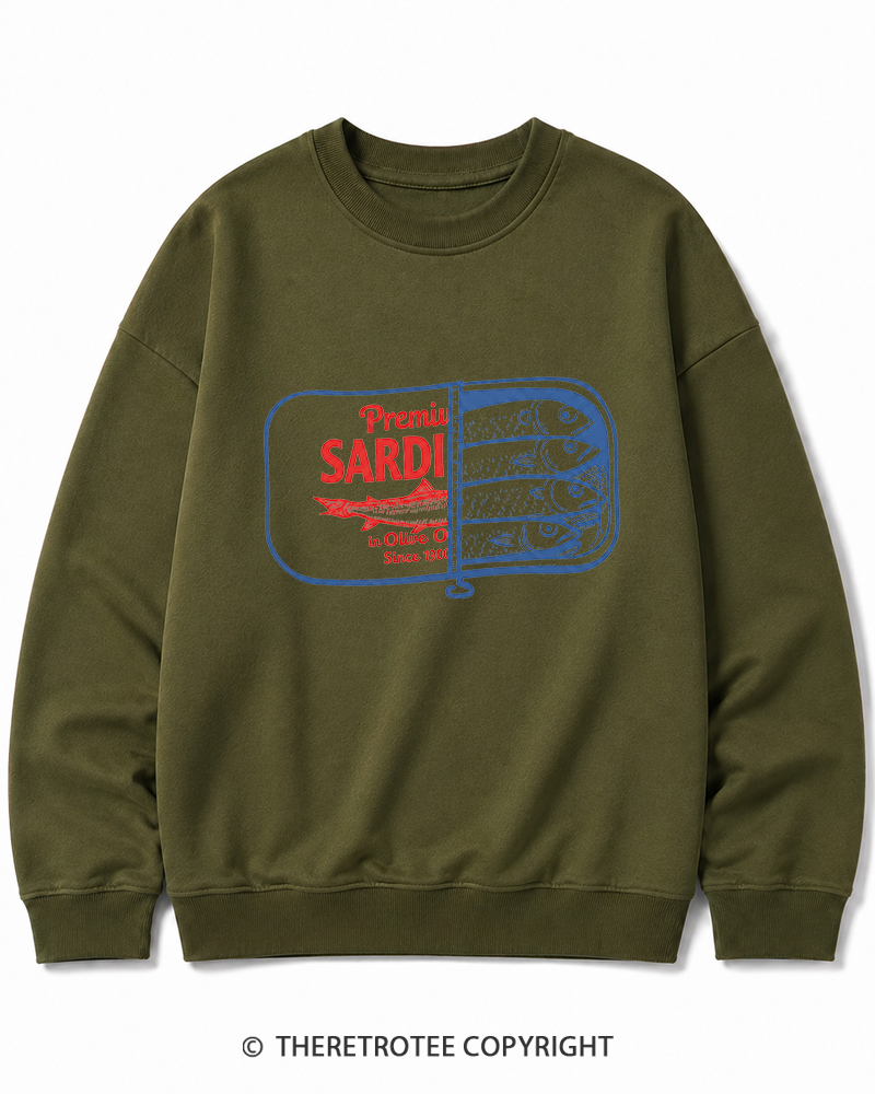 TheRetroTee Sardines 1930s Cotton Sweatshirt