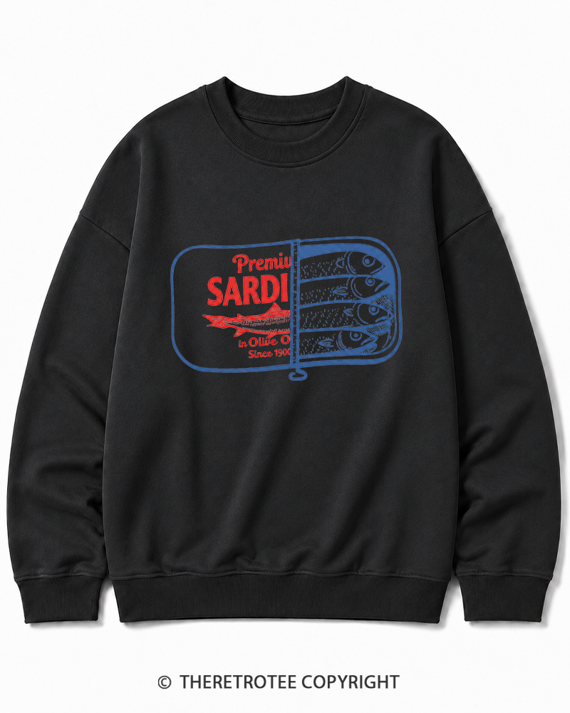 TheRetroTee Sardines 1930s Cotton Sweatshirt