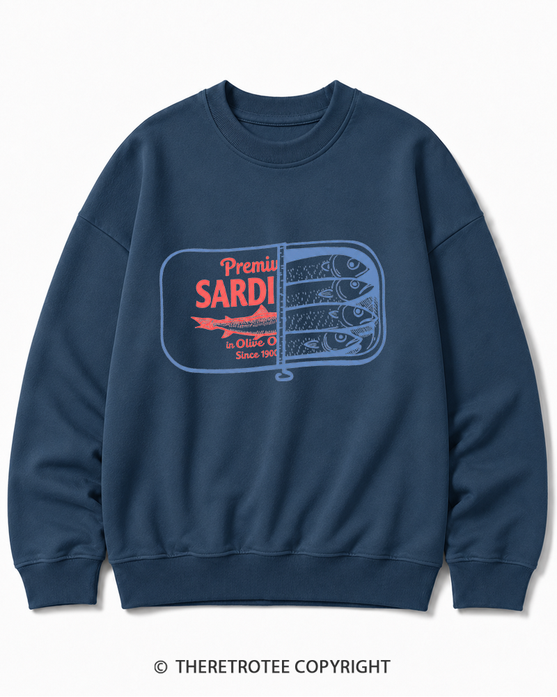 TheRetroTee Sardines 1930s Cotton Sweatshirt