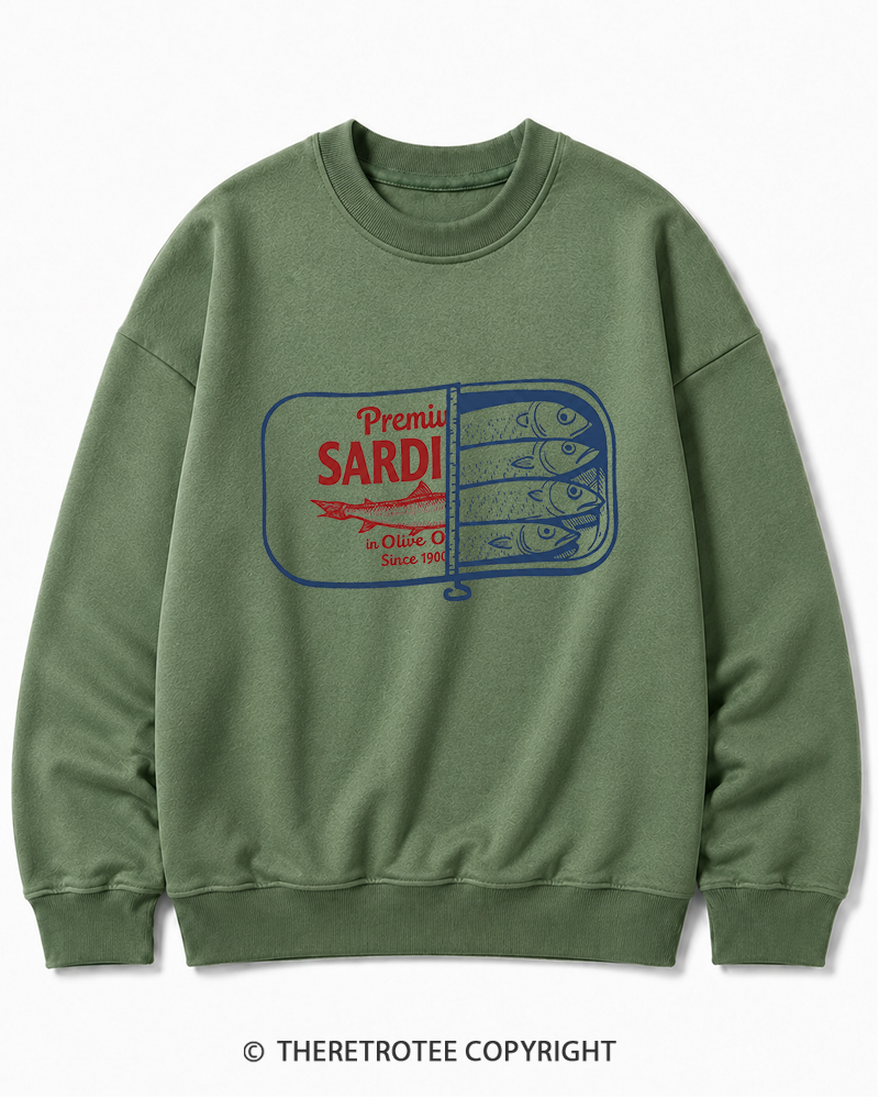 TheRetroTee Sardines 1930s Cotton Sweatshirt