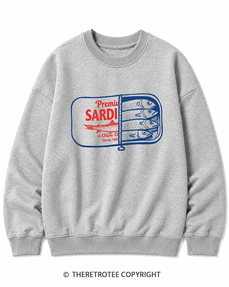 TheRetroTee Sardines 1930s Cotton Sweatshirt
