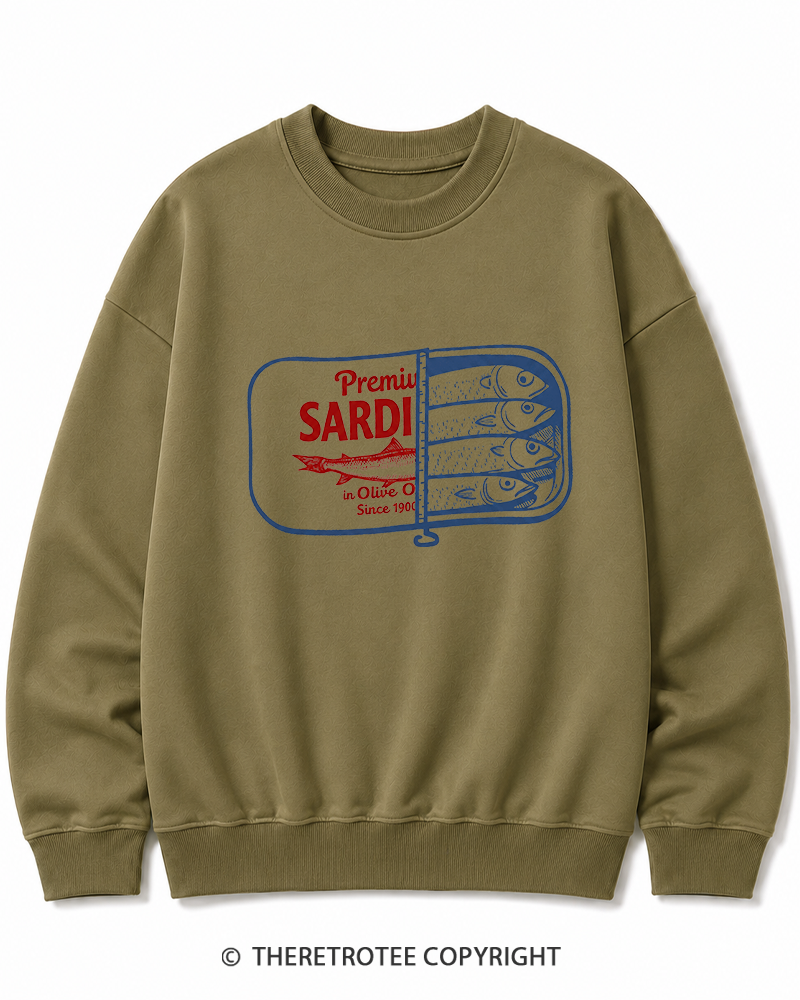 TheRetroTee Sardines 1930s Cotton Sweatshirt