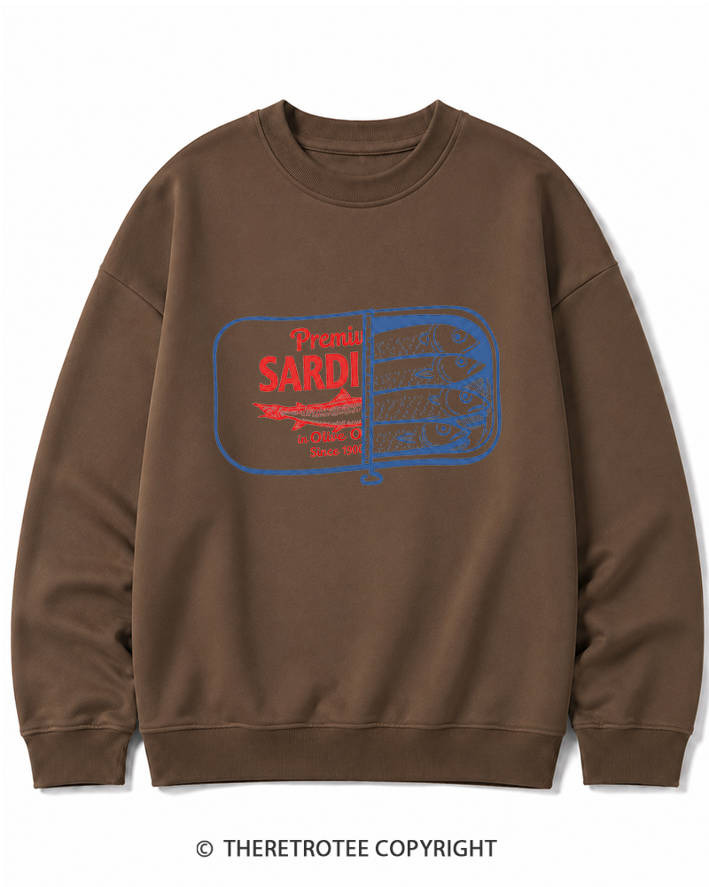 TheRetroTee Sardines 1930s Cotton Sweatshirt