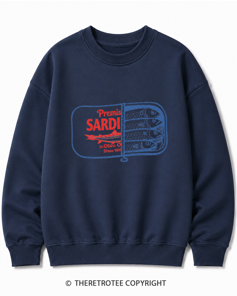 TheRetroTee Sardines 1930s Cotton Sweatshirt