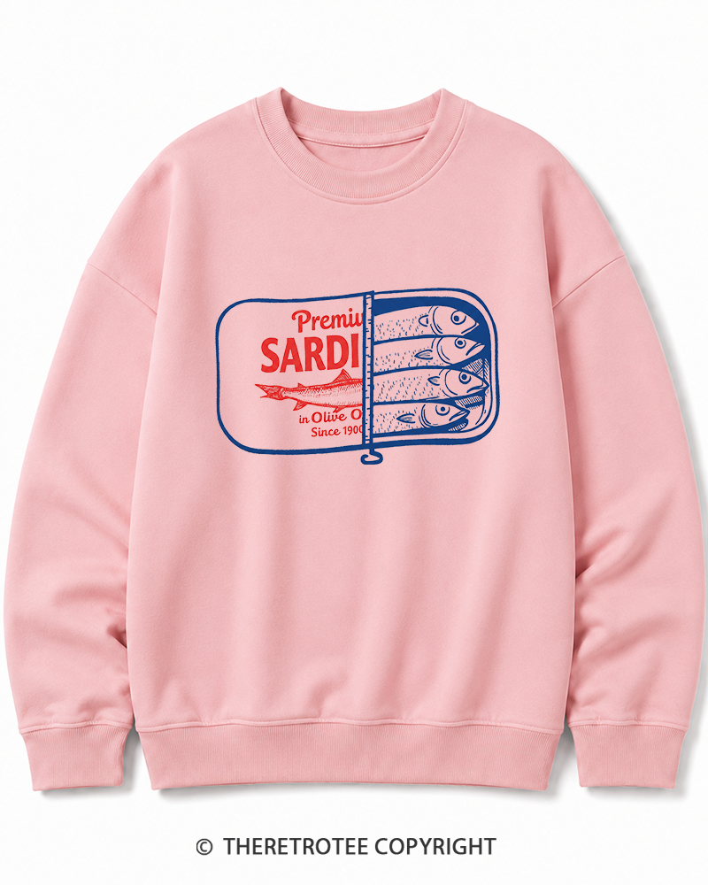TheRetroTee Sardines 1930s Cotton Sweatshirt