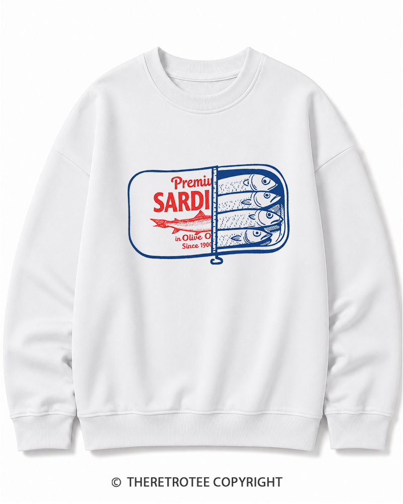 TheRetroTee Sardines 1930s Cotton Sweatshirt