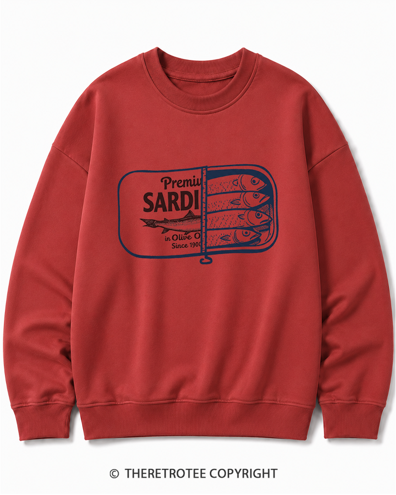 TheRetroTee Sardines 1930s Cotton Sweatshirt
