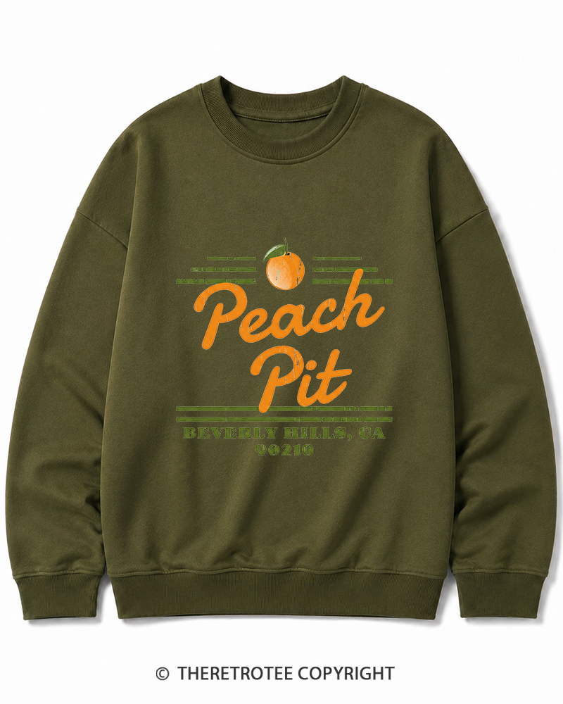 TheRetroTee Peach Pit Vintage Graphic Cotton Sweatshirt