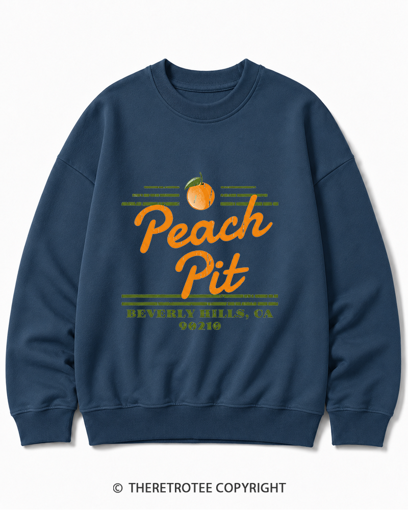 TheRetroTee Peach Pit Vintage Graphic Cotton Sweatshirt