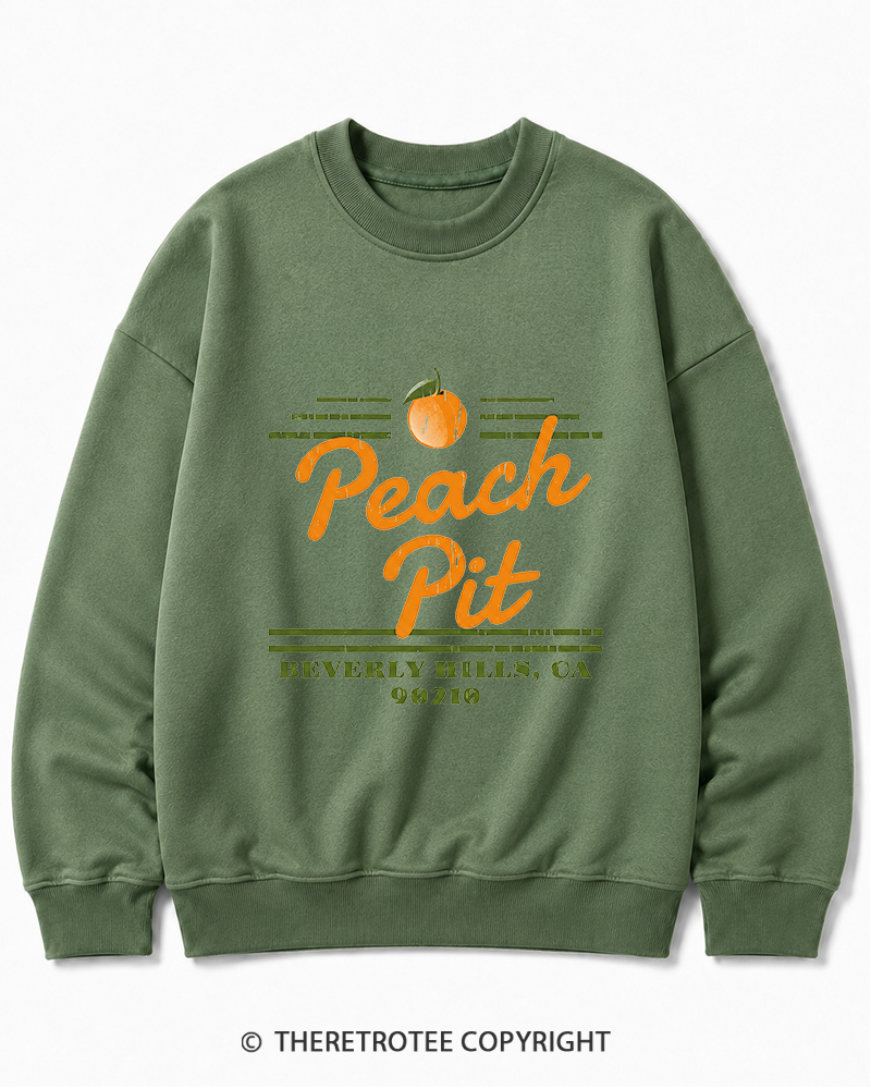 TheRetroTee Peach Pit Vintage Graphic Cotton Sweatshirt