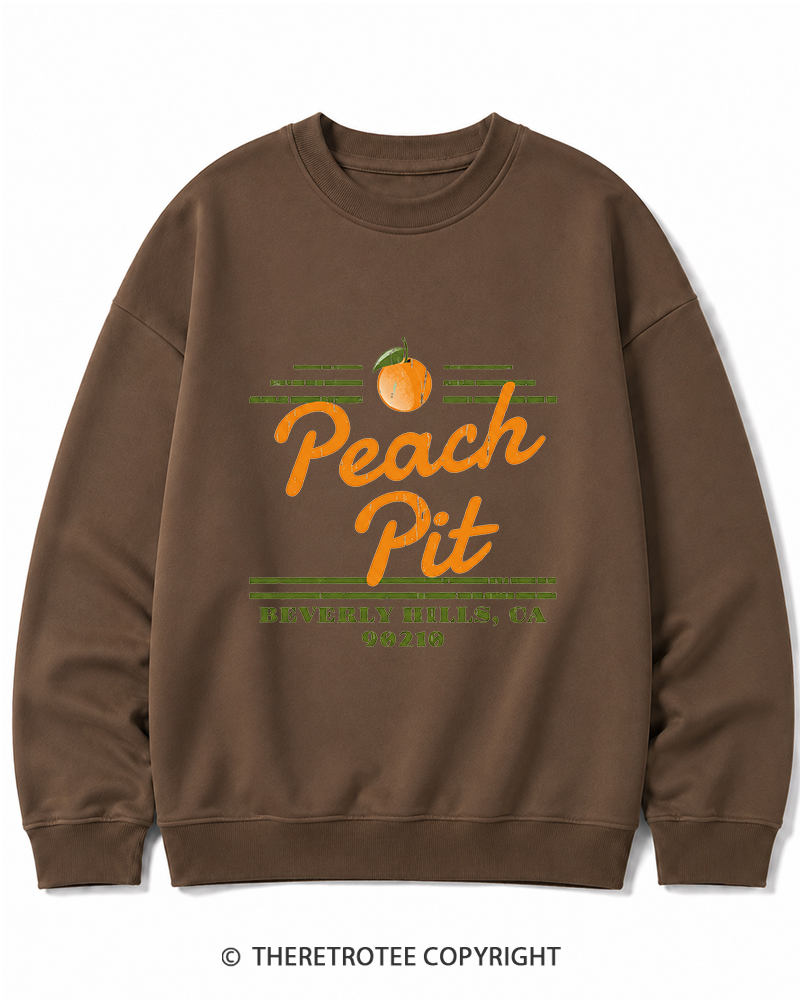 TheRetroTee Peach Pit Vintage Graphic Cotton Sweatshirt