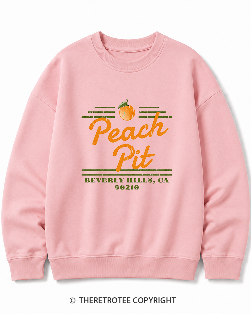 TheRetroTee Peach Pit Vintage Graphic Cotton Sweatshirt