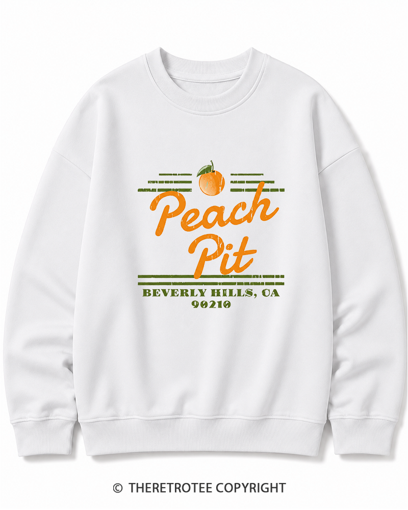 TheRetroTee Peach Pit Vintage Graphic Cotton Sweatshirt