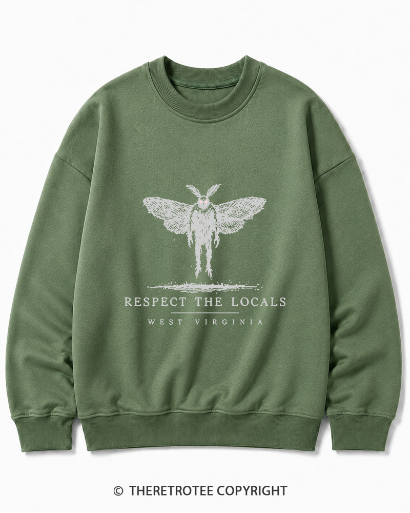TheRetroTee West Virginia Mothman Cryptid Cotton Sweatshirt