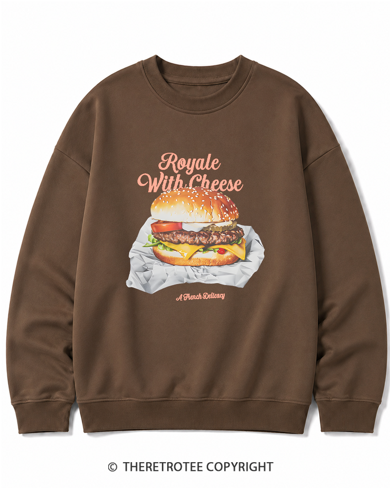 TheRetroTee Royale with Cheese 1990s Cotton Sweatshirt