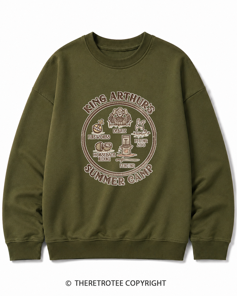 TheRetroTee King Arthur's Summer Camp 1970s Cotton Sweatshirt