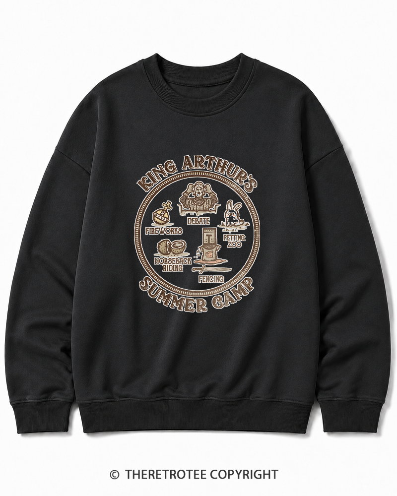 TheRetroTee King Arthur's Summer Camp 1970s Cotton Sweatshirt