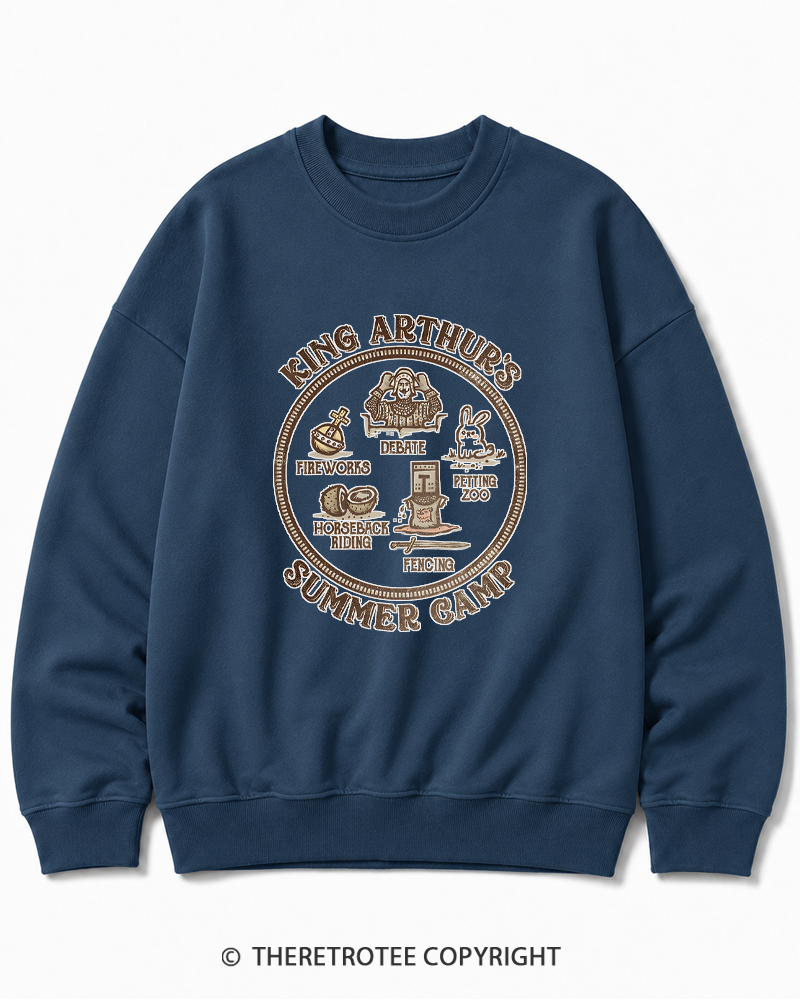 TheRetroTee King Arthur's Summer Camp 1970s Cotton Sweatshirt