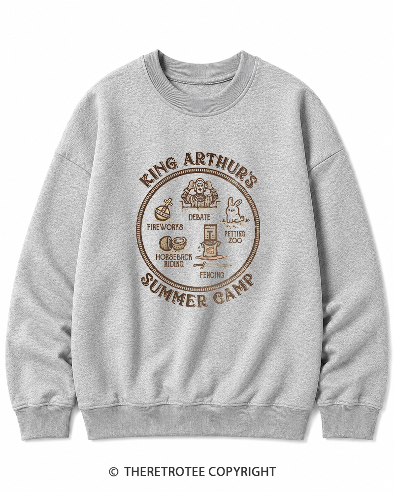 TheRetroTee King Arthur's Summer Camp 1970s Cotton Sweatshirt