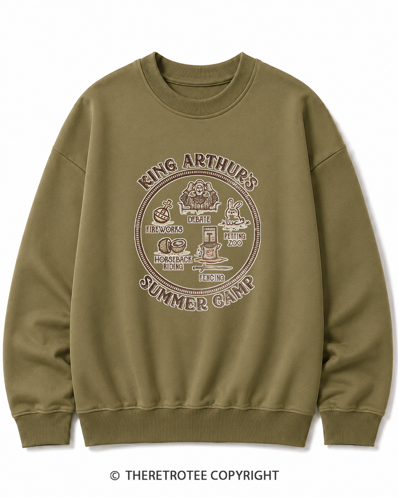 TheRetroTee King Arthur's Summer Camp 1970s Cotton Sweatshirt