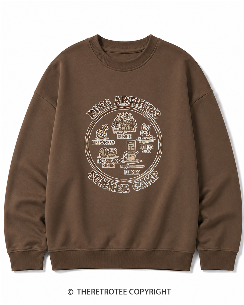 TheRetroTee King Arthur's Summer Camp 1970s Cotton Sweatshirt