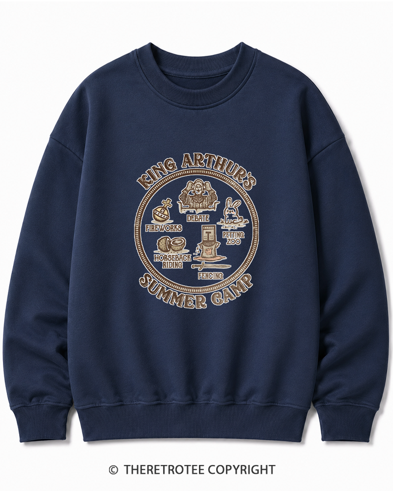 TheRetroTee King Arthur's Summer Camp 1970s Cotton Sweatshirt