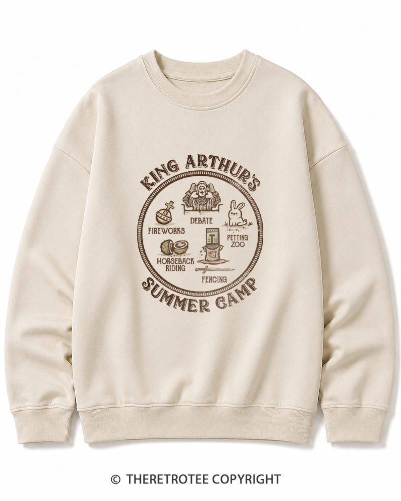 TheRetroTee King Arthur's Summer Camp 1970s Cotton Sweatshirt