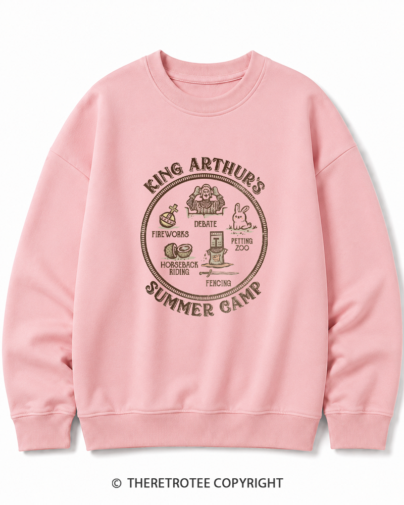 TheRetroTee King Arthur's Summer Camp 1970s Cotton Sweatshirt