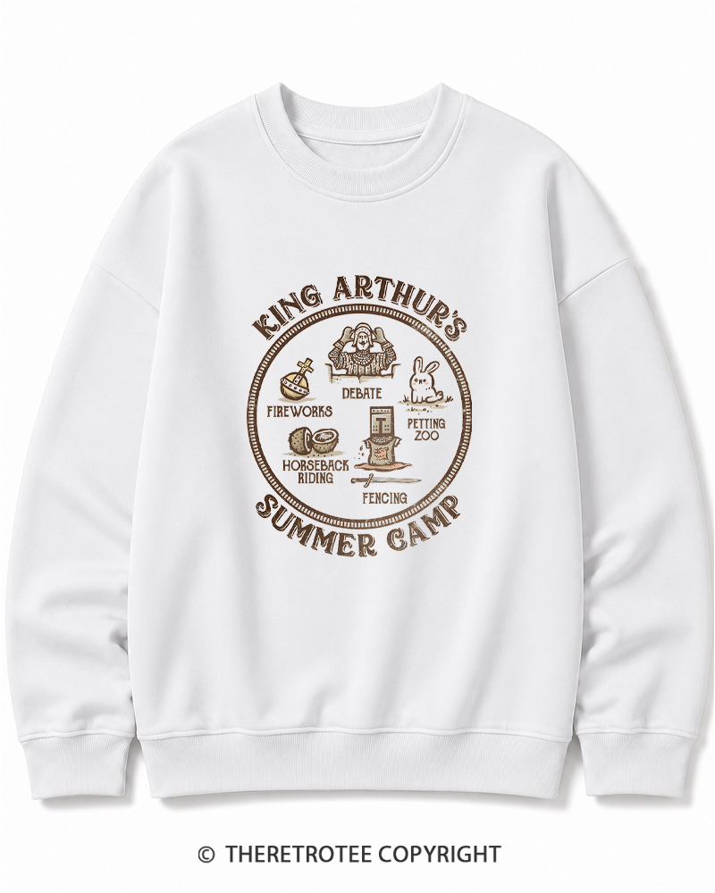 TheRetroTee King Arthur's Summer Camp 1970s Cotton Sweatshirt