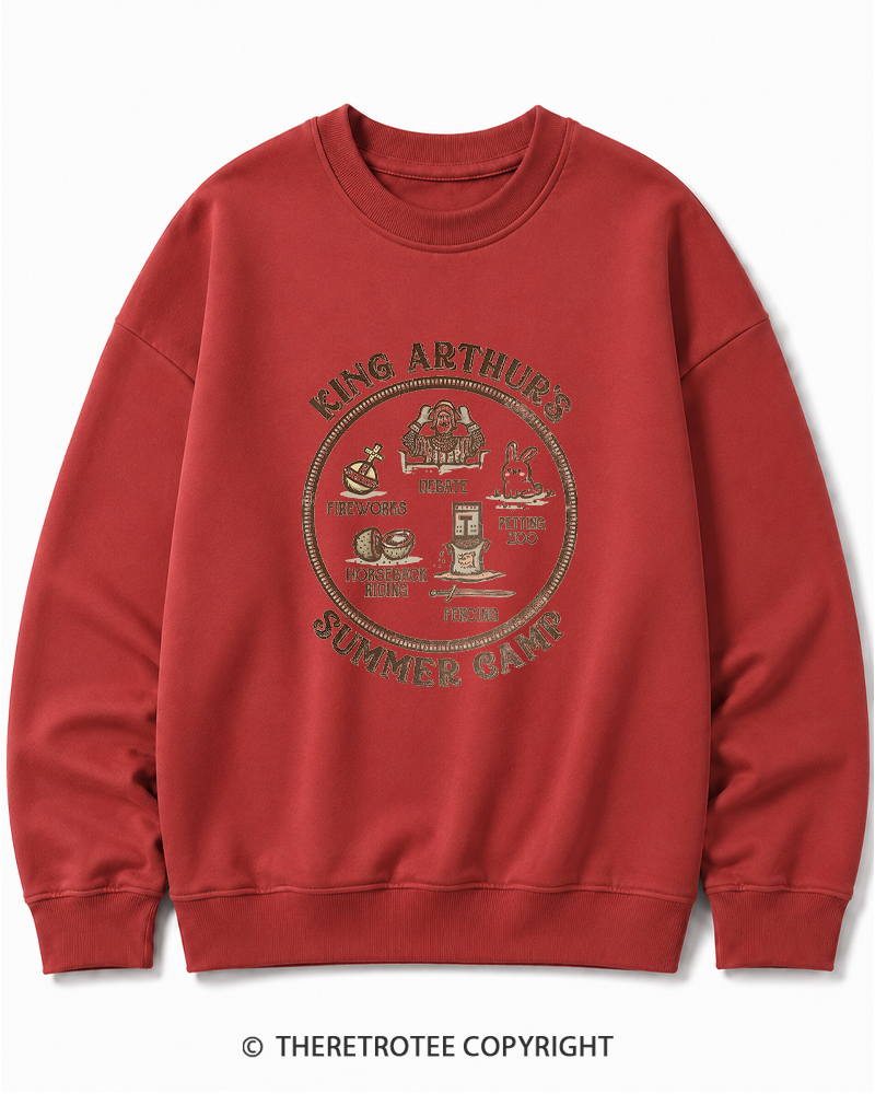 TheRetroTee King Arthur's Summer Camp 1970s Cotton Sweatshirt