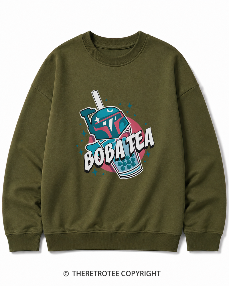 TheRetroTee Boba Tea 1980s Cotton Sweatshirt