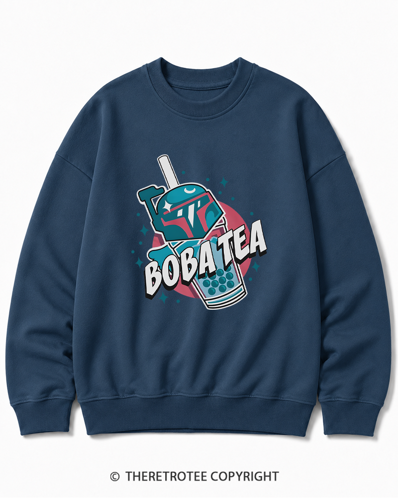 TheRetroTee Boba Tea 1980s Cotton Sweatshirt