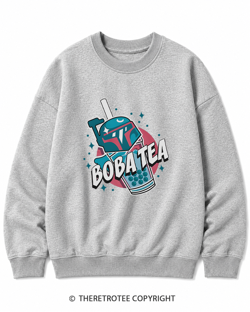 TheRetroTee Boba Tea 1980s Cotton Sweatshirt