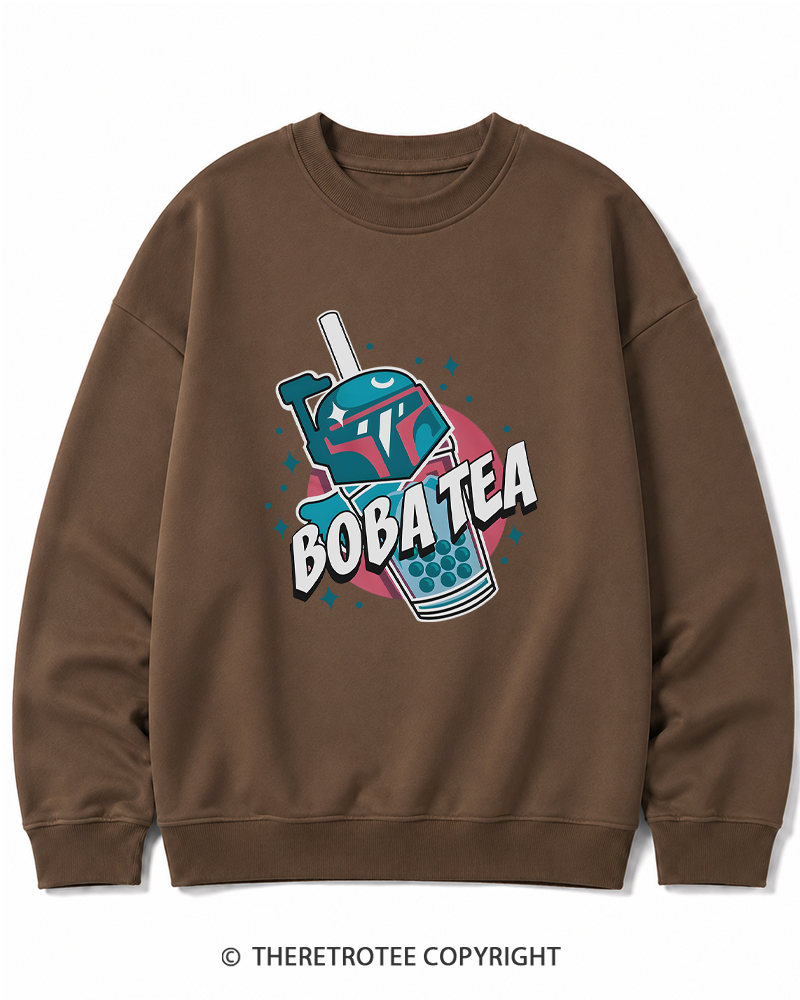 TheRetroTee Boba Tea 1980s Cotton Sweatshirt