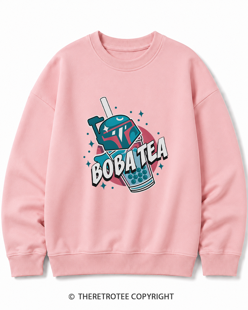 TheRetroTee Boba Tea 1980s Cotton Sweatshirt