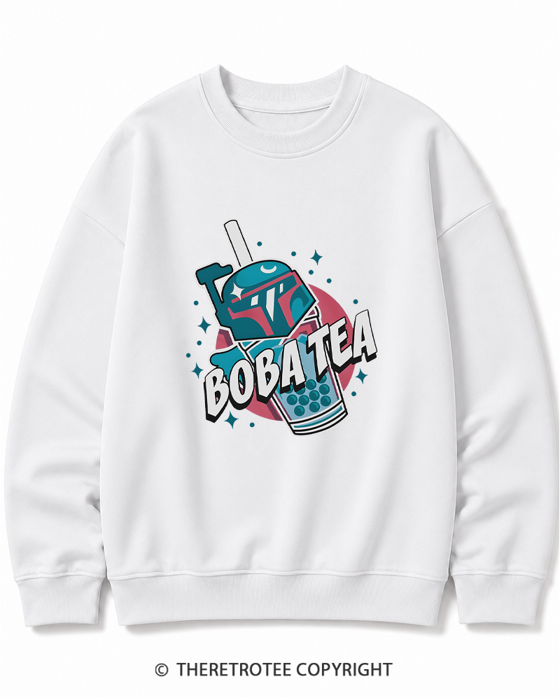 TheRetroTee Boba Tea 1980s Cotton Sweatshirt