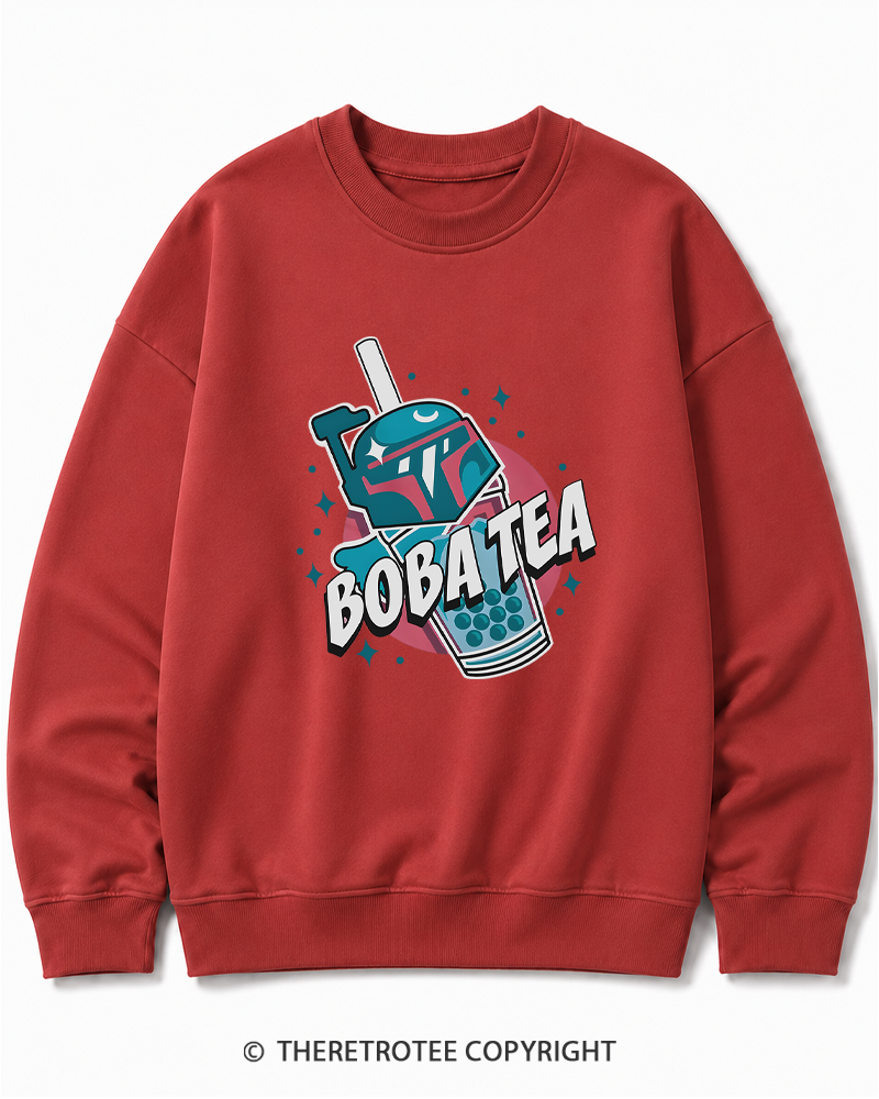 TheRetroTee Boba Tea 1980s Cotton Sweatshirt