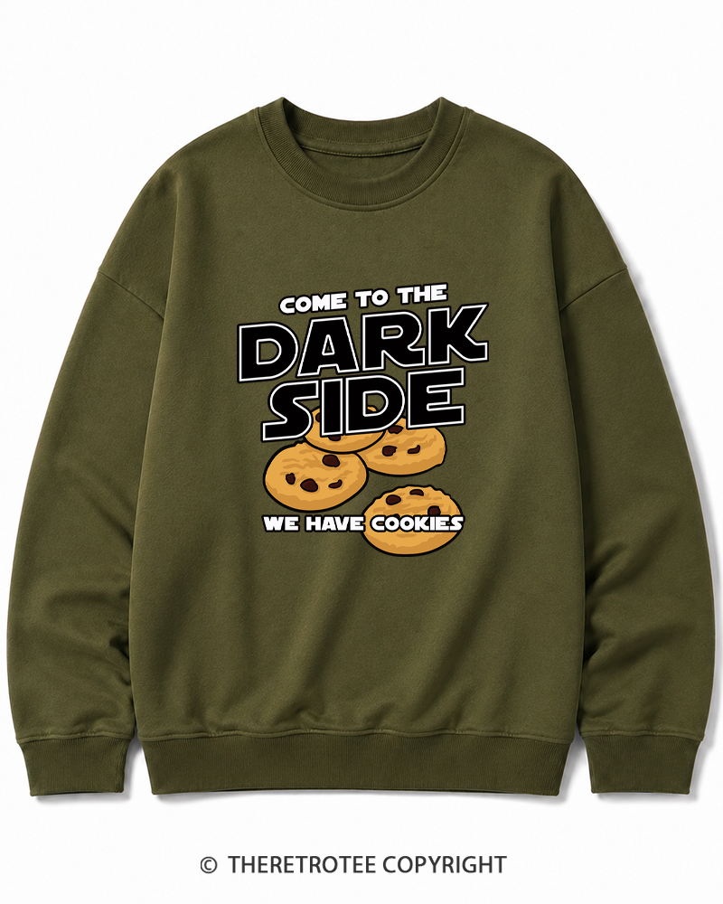 TheRetroTee Come to the Dark Side 1980s Cotton Sweatshirt