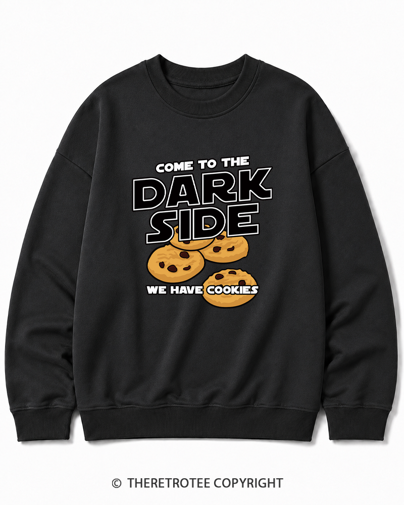 TheRetroTee Come to the Dark Side 1980s Cotton Sweatshirt