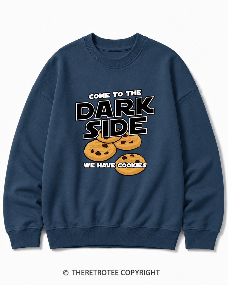TheRetroTee Come to the Dark Side 1980s Cotton Sweatshirt