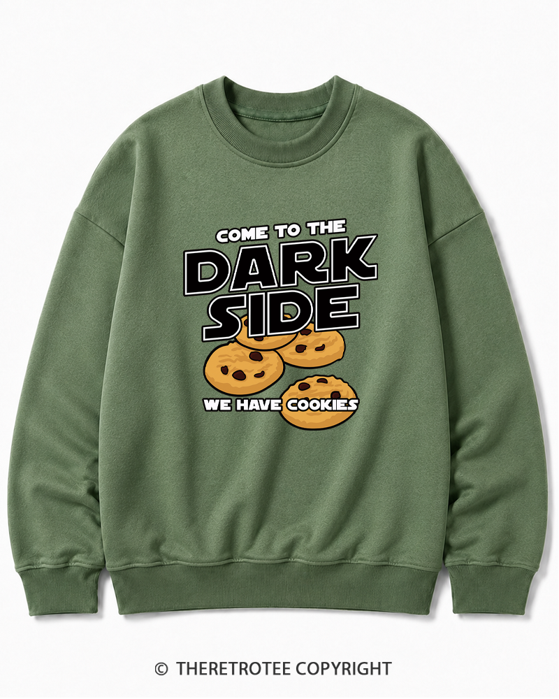TheRetroTee Come to the Dark Side 1980s Cotton Sweatshirt