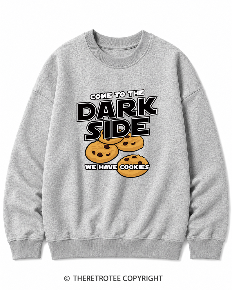 TheRetroTee Come to the Dark Side 1980s Cotton Sweatshirt