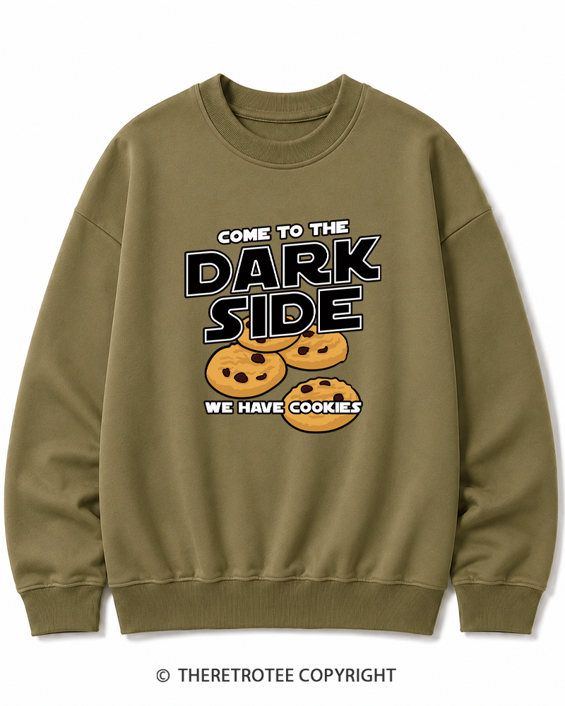 TheRetroTee Come to the Dark Side 1980s Cotton Sweatshirt