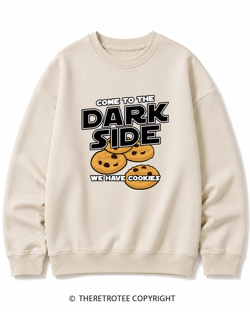 TheRetroTee Come to the Dark Side 1980s Cotton Sweatshirt