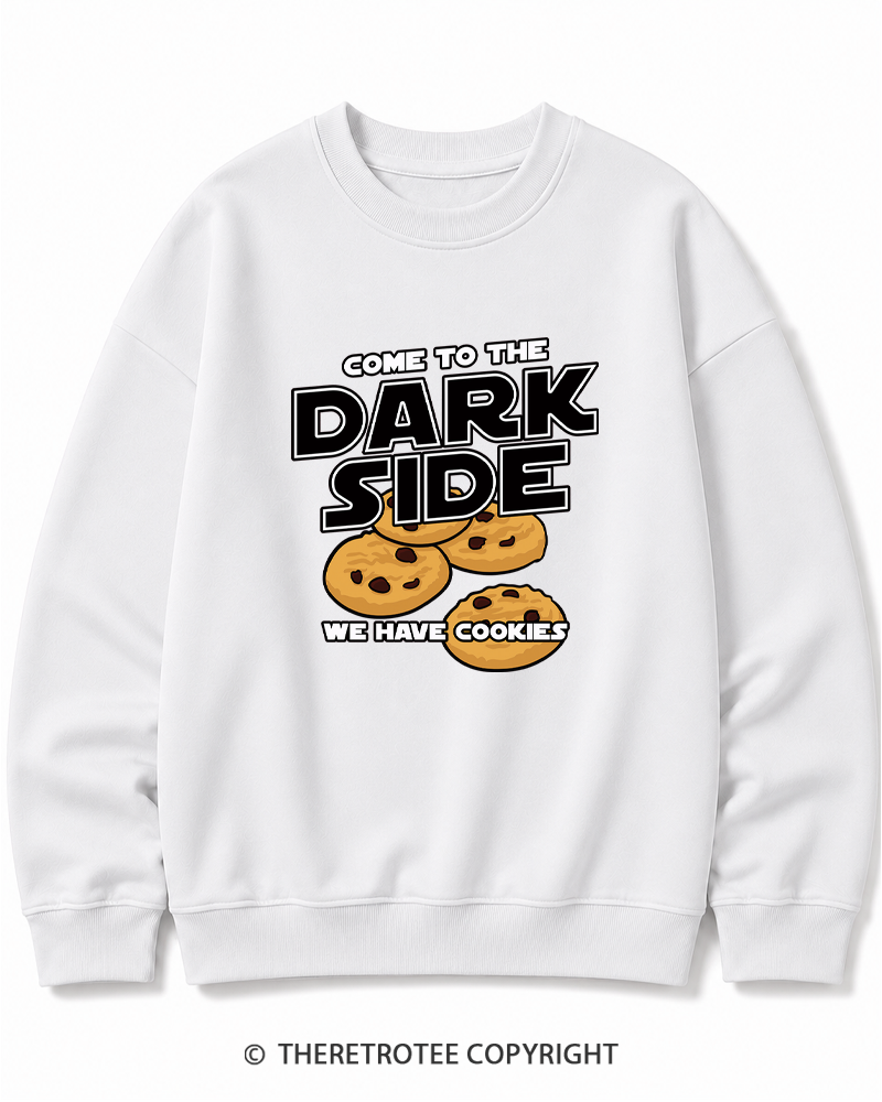 TheRetroTee Come to the Dark Side 1980s Cotton Sweatshirt