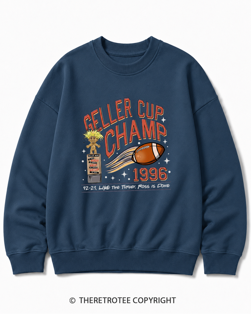 TheRetroTee Geller Bowl 1990s Cotton Sweatshirt