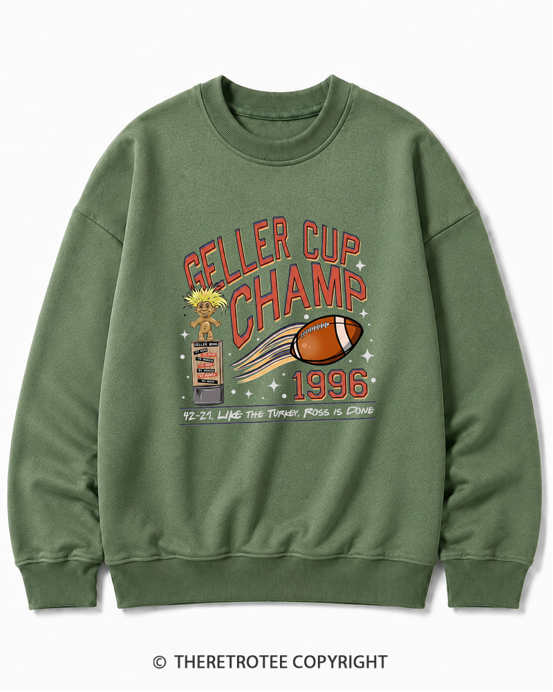 TheRetroTee Geller Bowl 1990s Cotton Sweatshirt