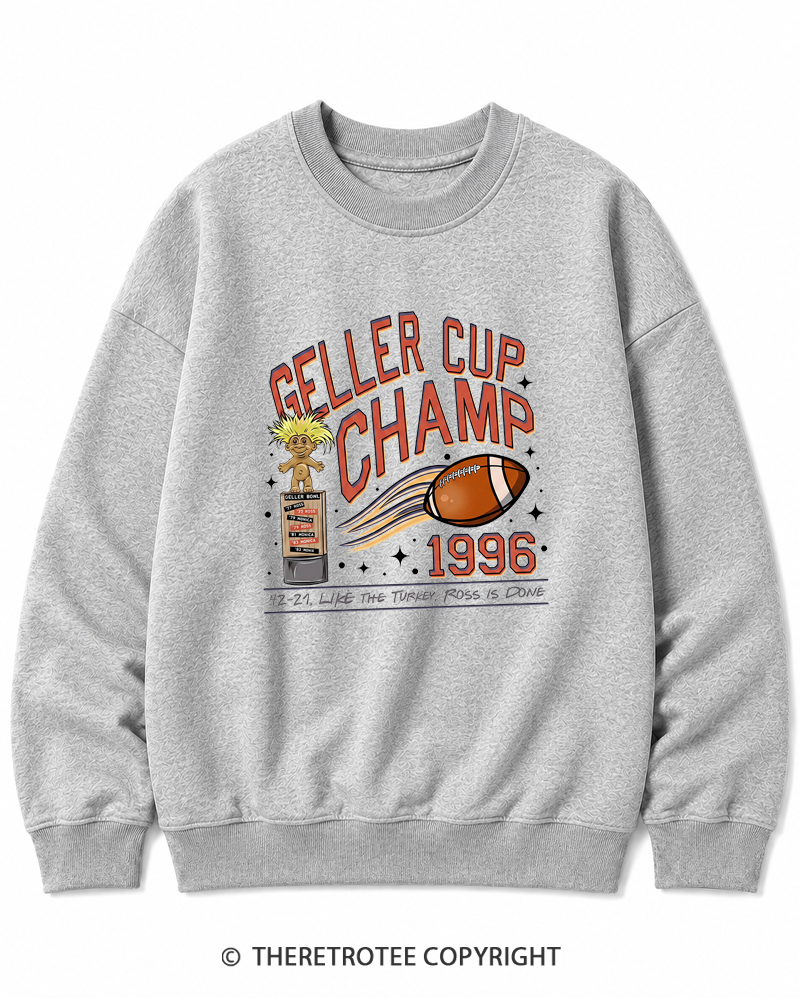 TheRetroTee Geller Bowl 1990s Cotton Sweatshirt