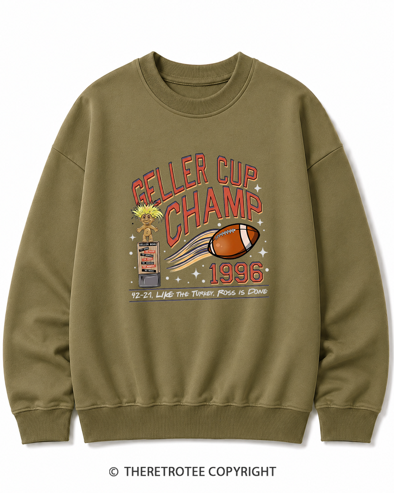 TheRetroTee Geller Bowl 1990s Cotton Sweatshirt